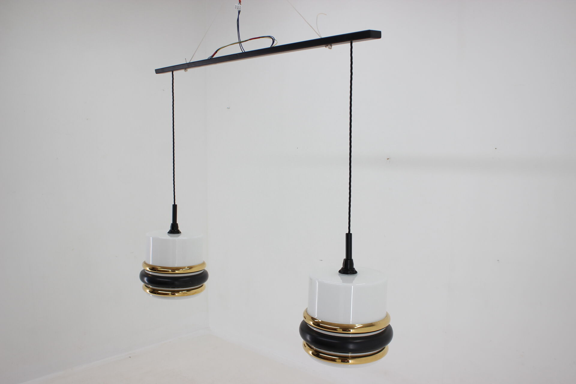 1970s Pendant Glass Light Czechoslovakia