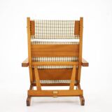 Hans J. Wegner Oak Reclining Lounge Chair Model AP71, Denmark 1968