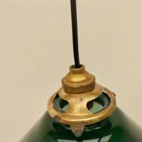 Old green opaline lamp