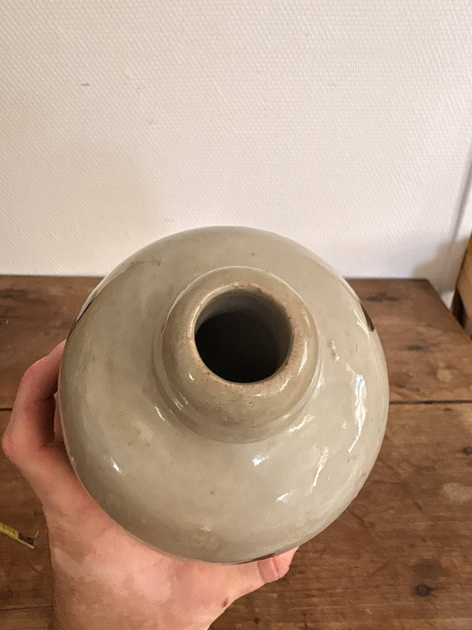 Bouteille Sake Bimbo Tokkuri Gres Japon Calligraphie Bouteille De Tokku Edo