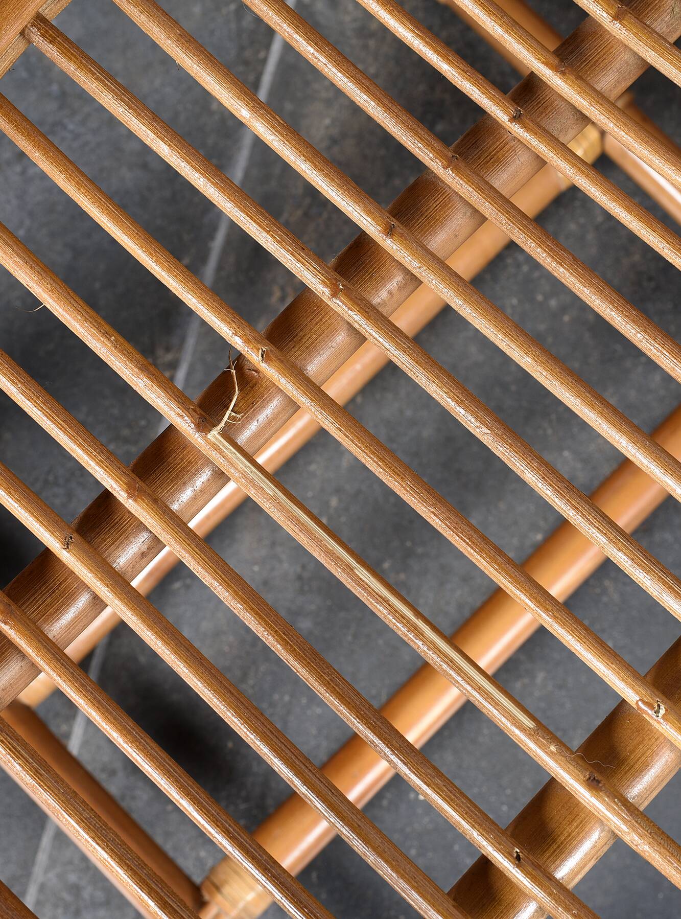 Set of 4 rattan armchairs