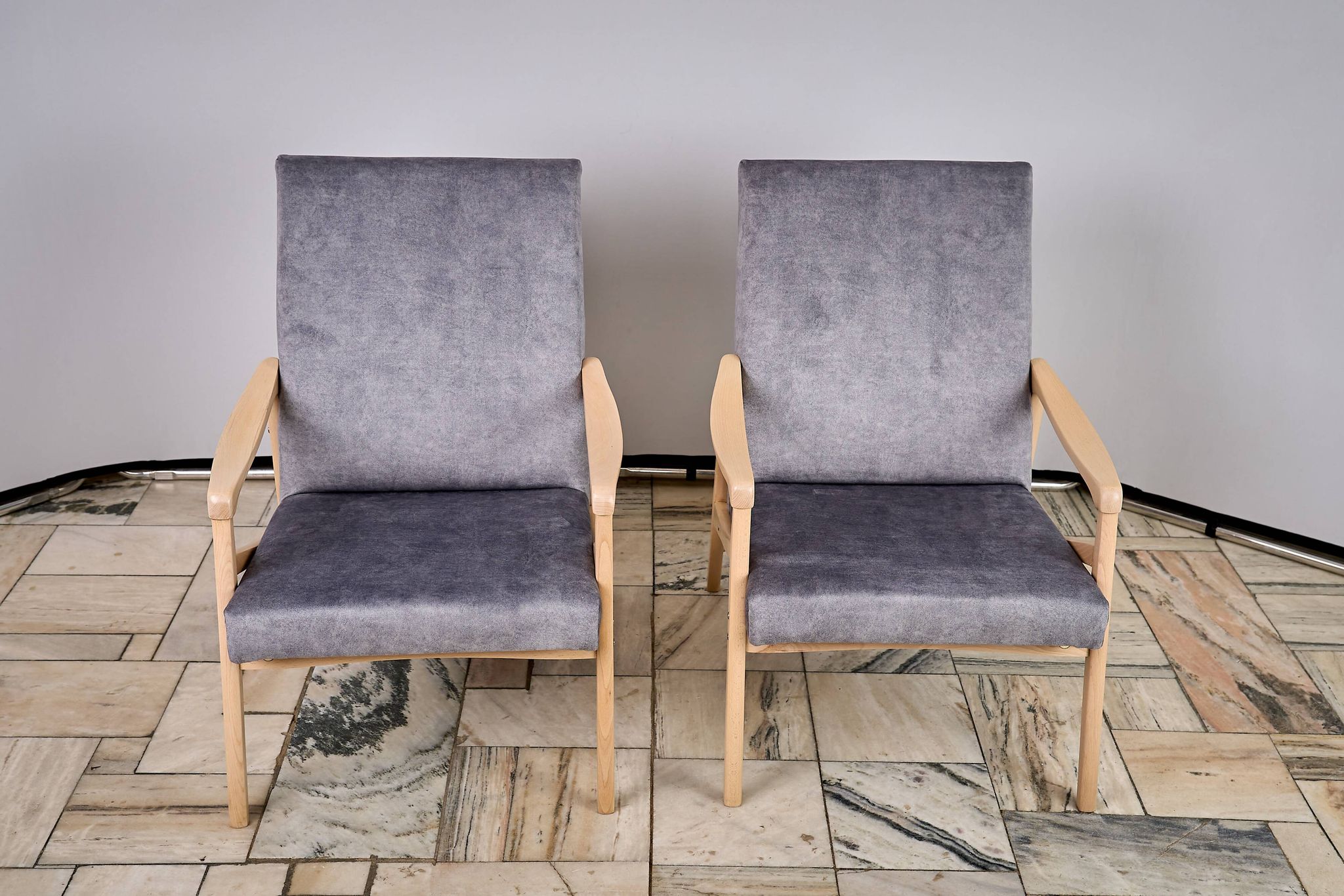 Paire de fauteuils conçus par J. Jiroutek, TON Tchécoslovaquie, années 1960, Vintage