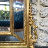 Antique mirror with closed frames, 123/100cm, gilded with gold leaf, mercury.