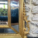 Antique mirror with closed frames, 123/100cm, gilded with gold leaf, mercury.