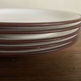 Set of 8 Scandinavian KMK enamelled earthenware dessert plates 1965