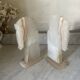 Pair of vintage onyx horse head bookends