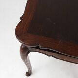 Elegant antique French card table in wood with 2 drawers, ca. 1900