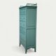 Old grey green high chest of drawers H160