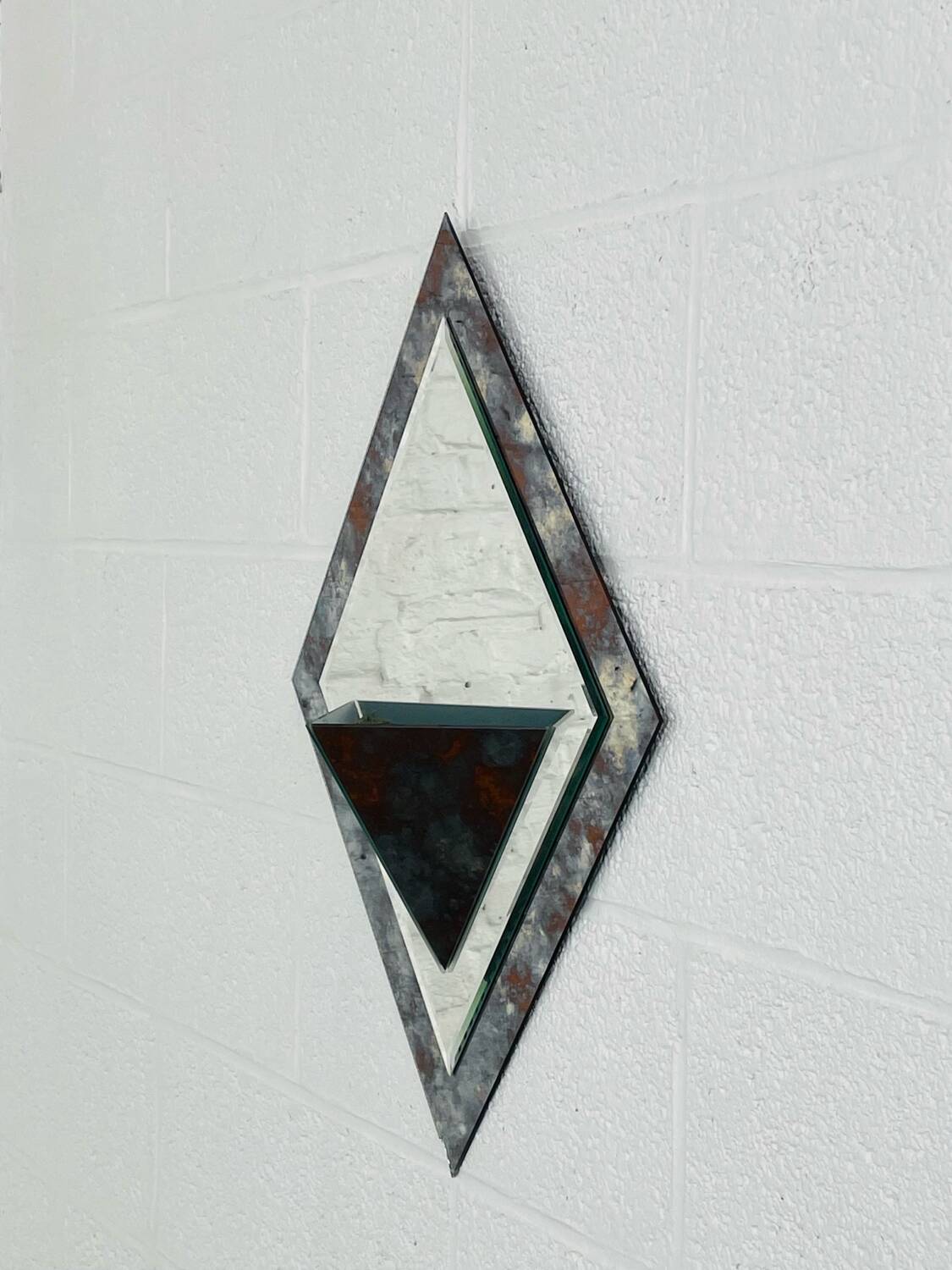 Vintage beveled art deco mirror