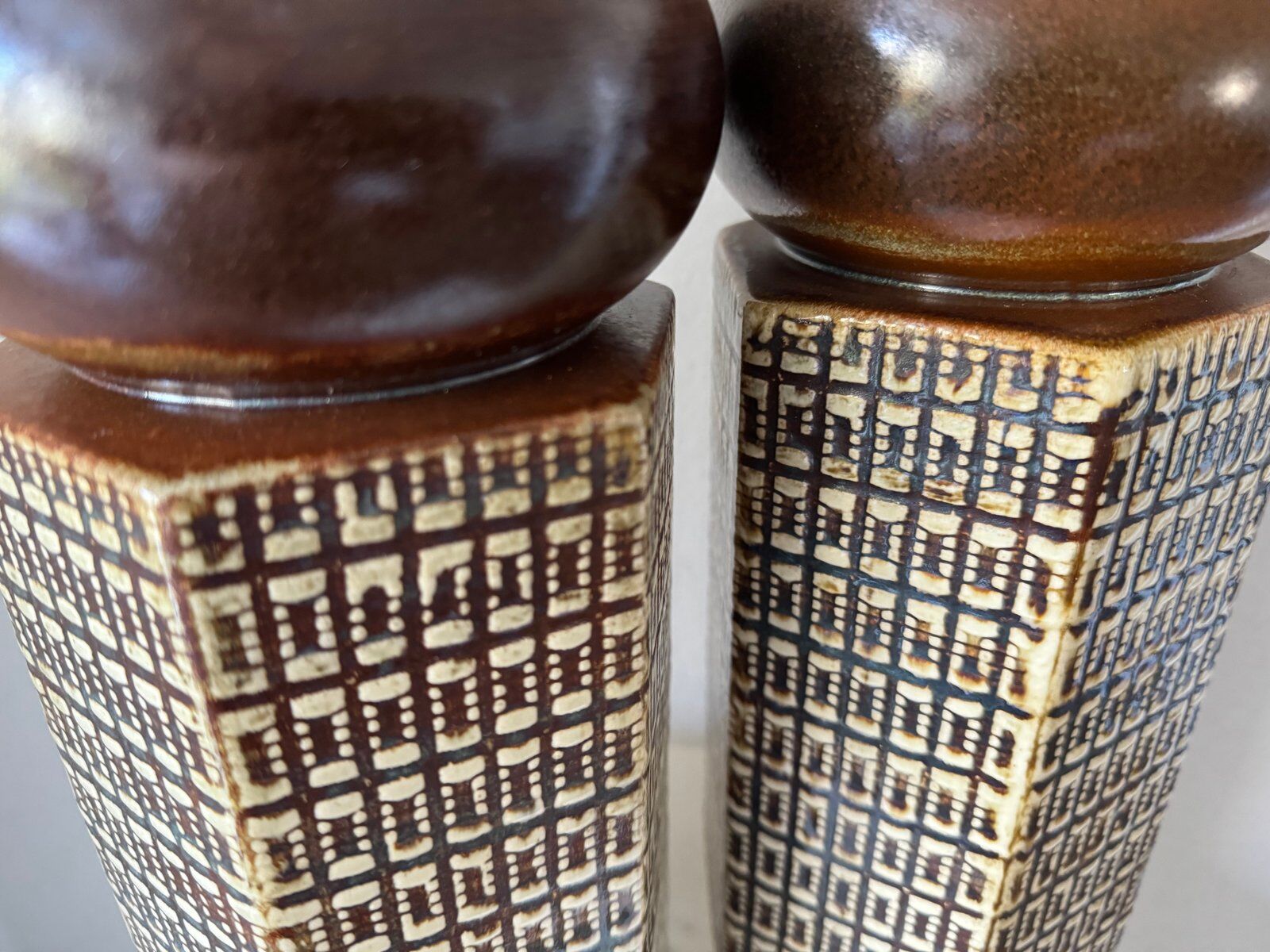 Lampes de table en grès par Haico Nitzsche pour Søholm, Danemark, années 1960, ensemble de 2.