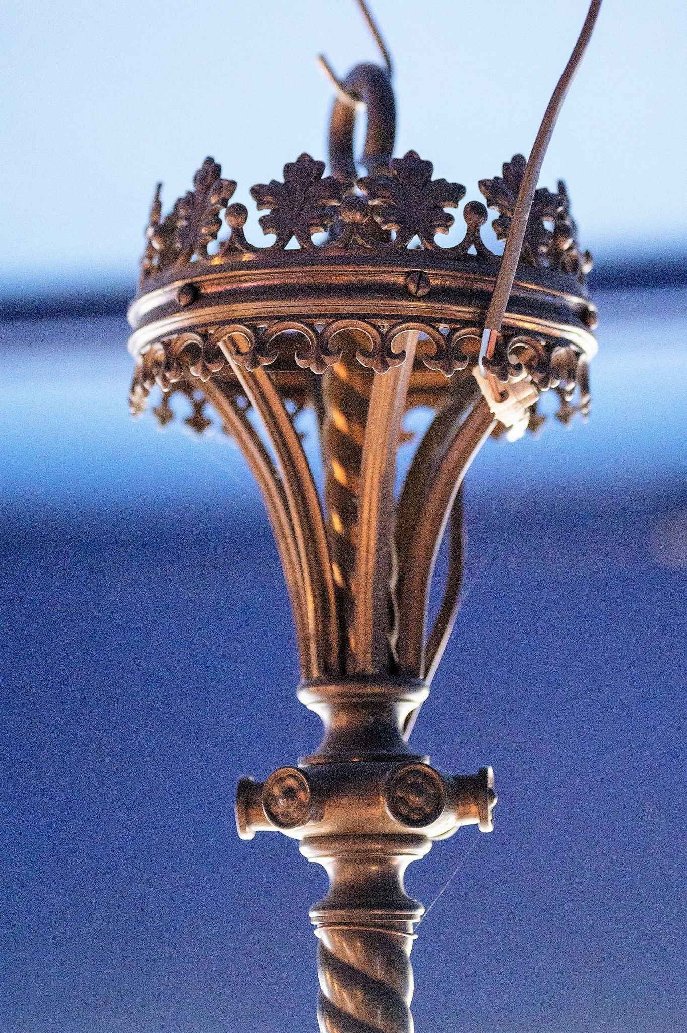 Large Antique Metal Chandelier