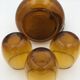 Vintage amber glass orangeade service, 1970