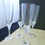 Set de 4 flutes à champagne en Cristal d'Arques modèle Granville