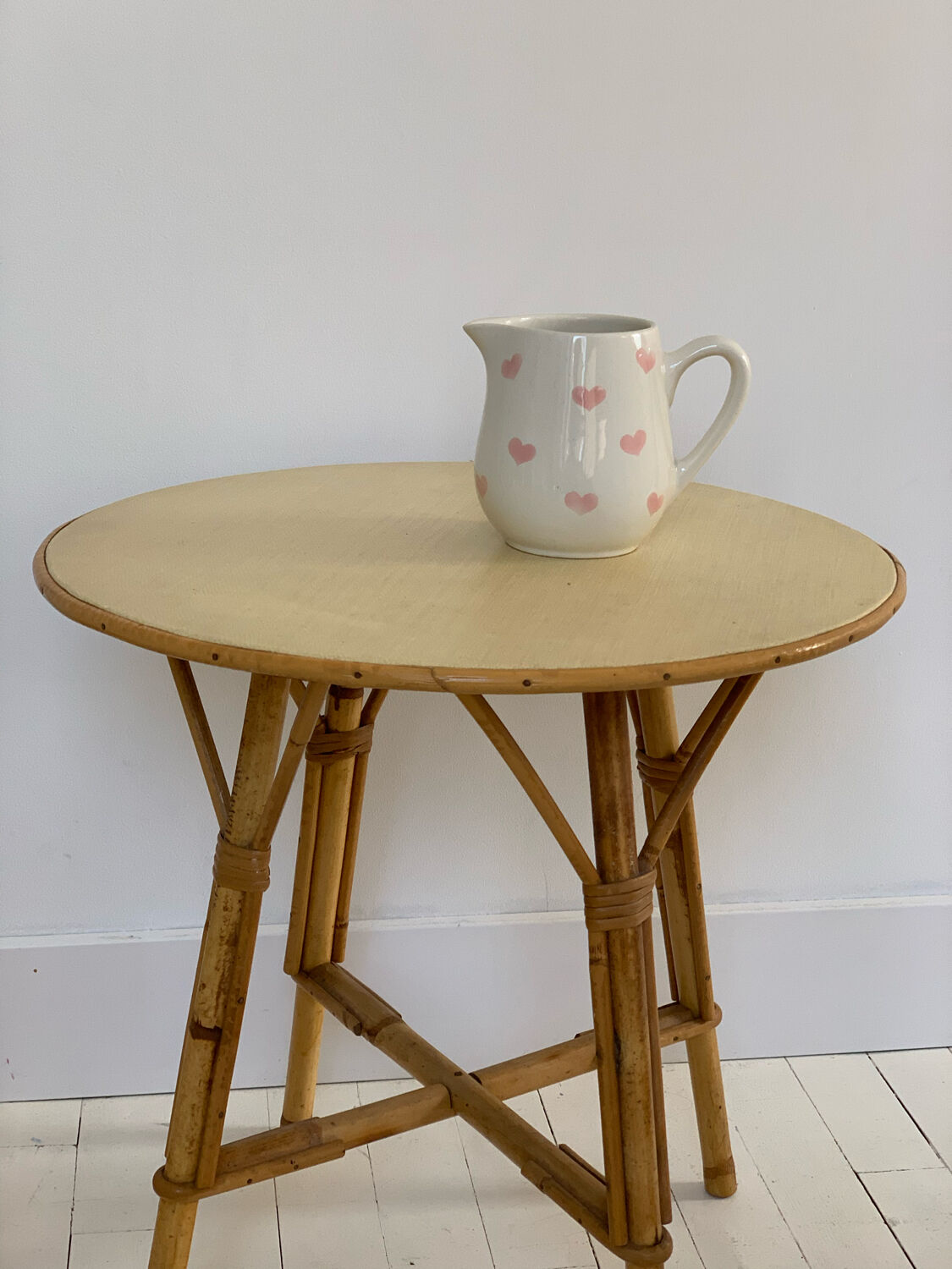 Table vintage en rotin