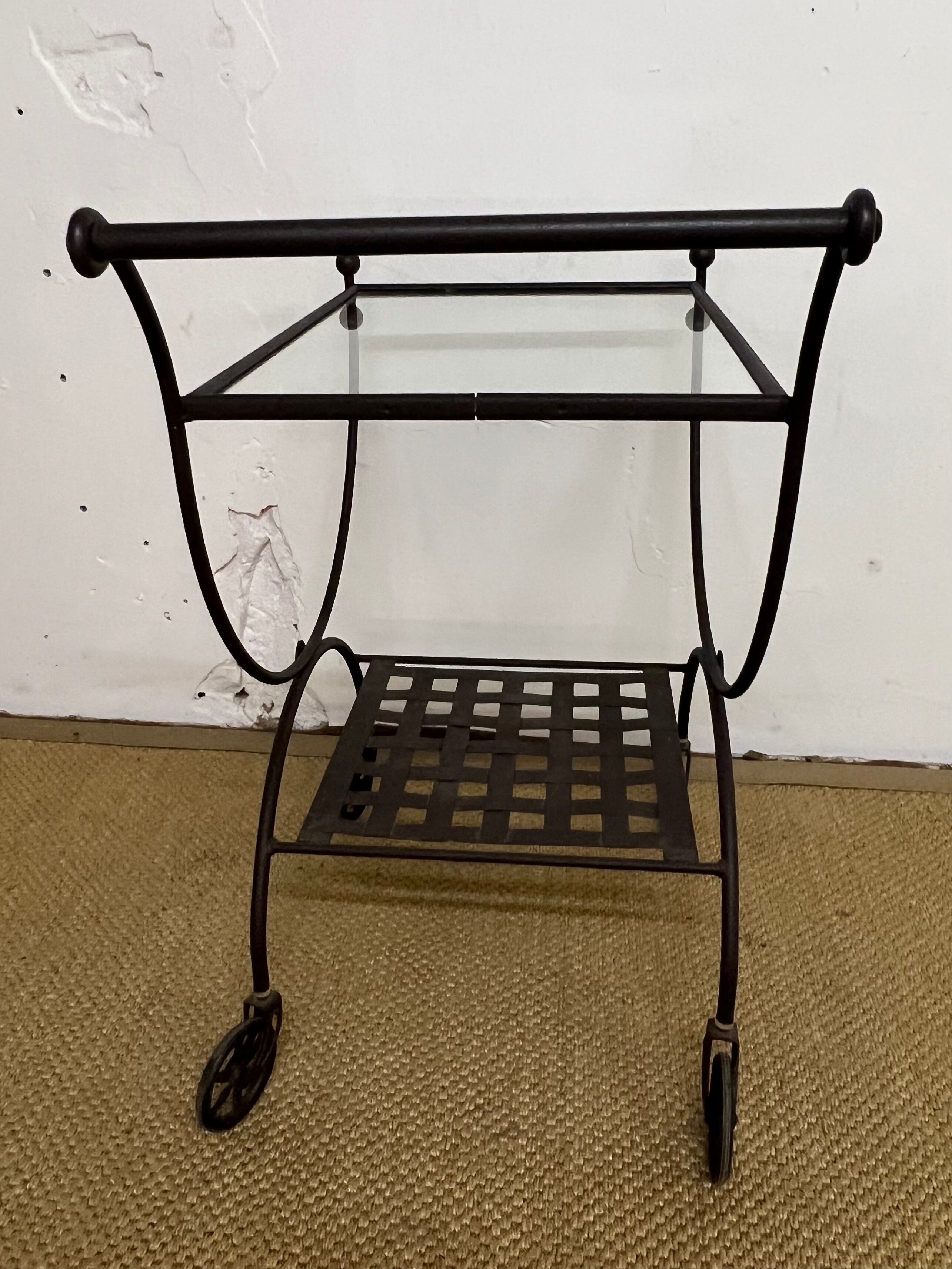 Wrought iron service trolley