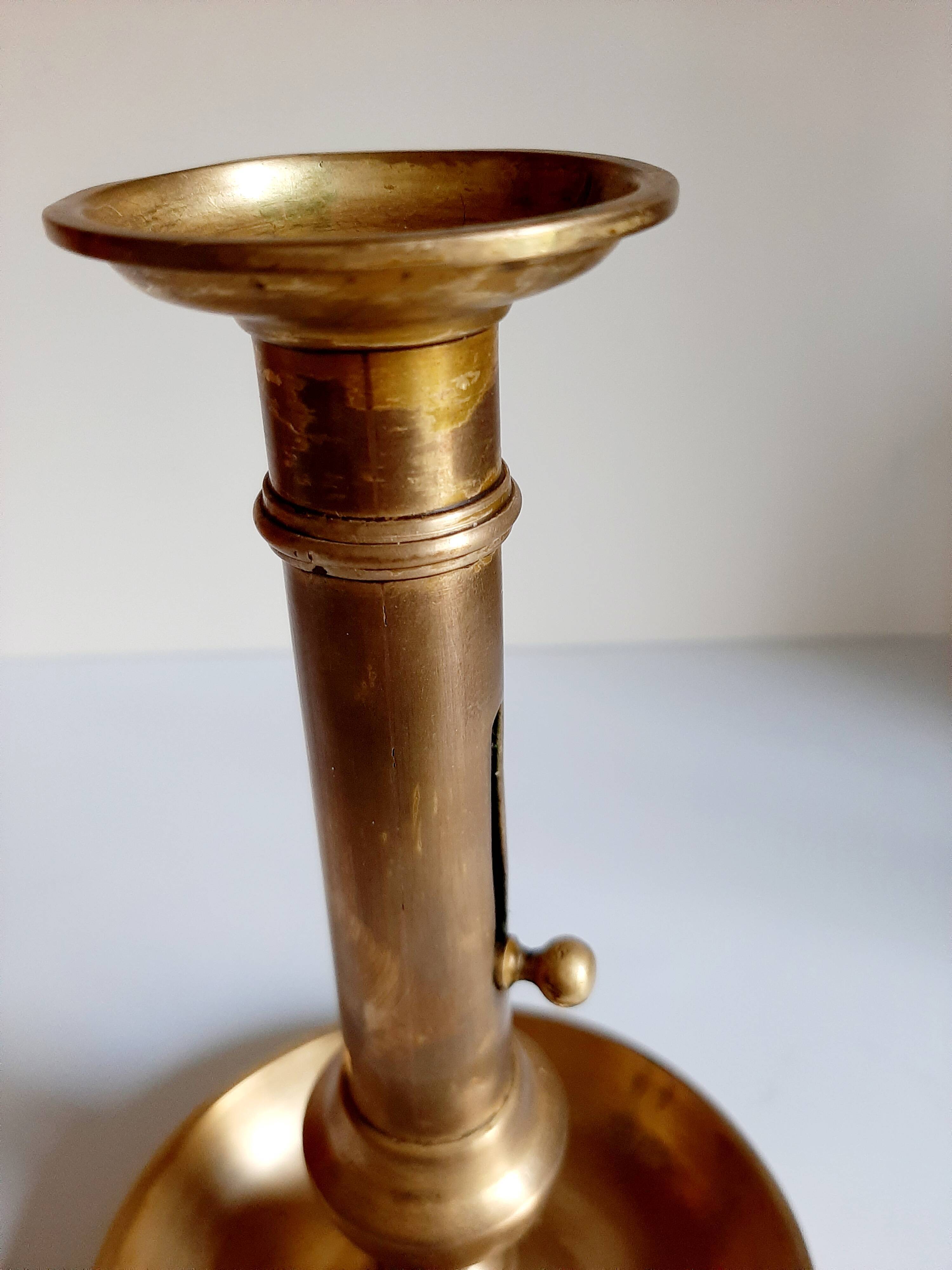 Old brass candle holder