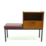 Telephone Bench in Wood and Metal, 1970s