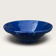 Handmade deep dish in glazed terracotta