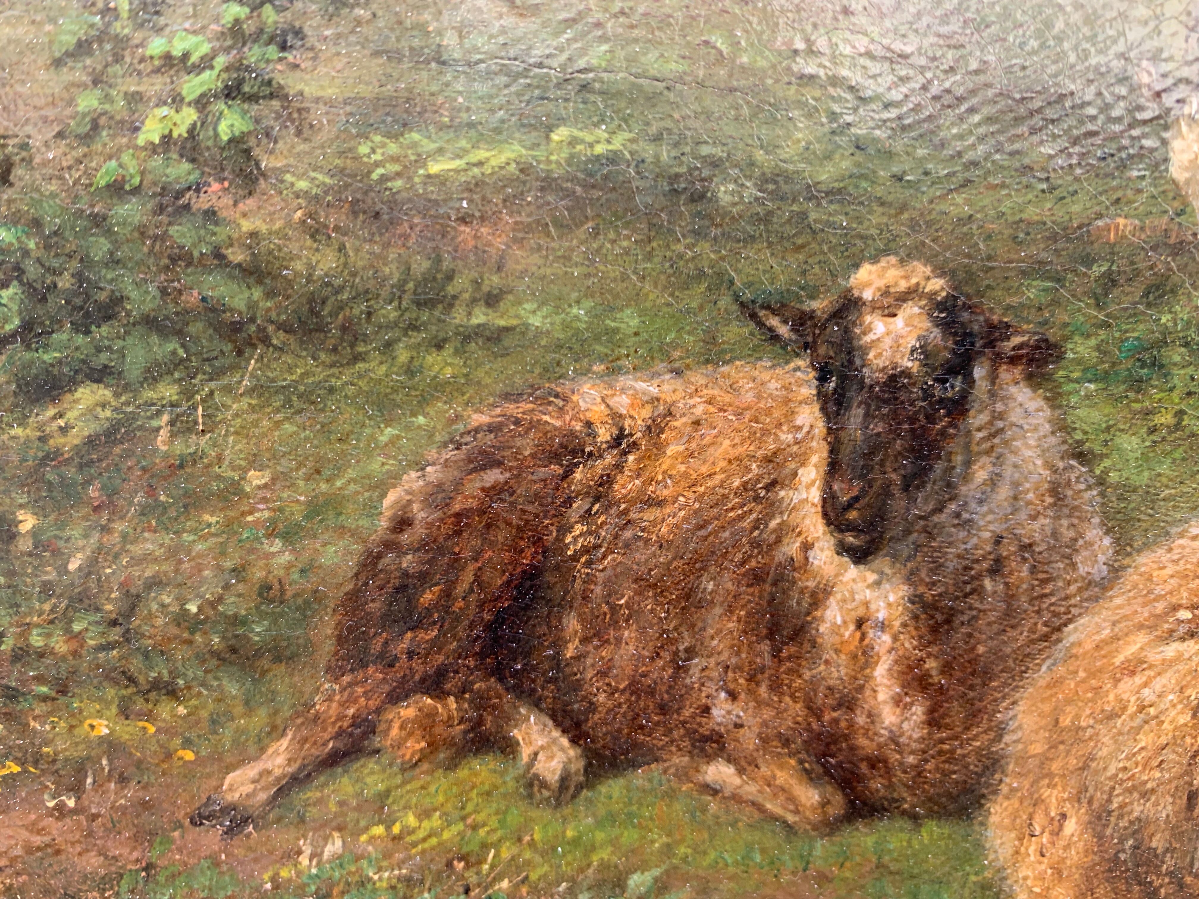 The herd. oil on canvas xixth j Paris