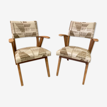 Pair of bridge armchairs