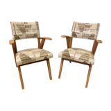 Paire de fauteuils bridge