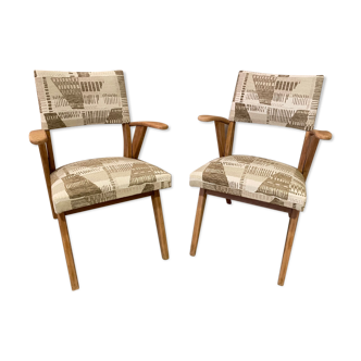 Pair of bridge armchairs