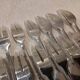 12 snail forks silver plated metal goldsmith Francia uni-flat