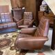Set sofa daybed and armchair skaï vintage year 50