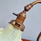 Art Nouveau desk lamp, bronze and opalescent glass