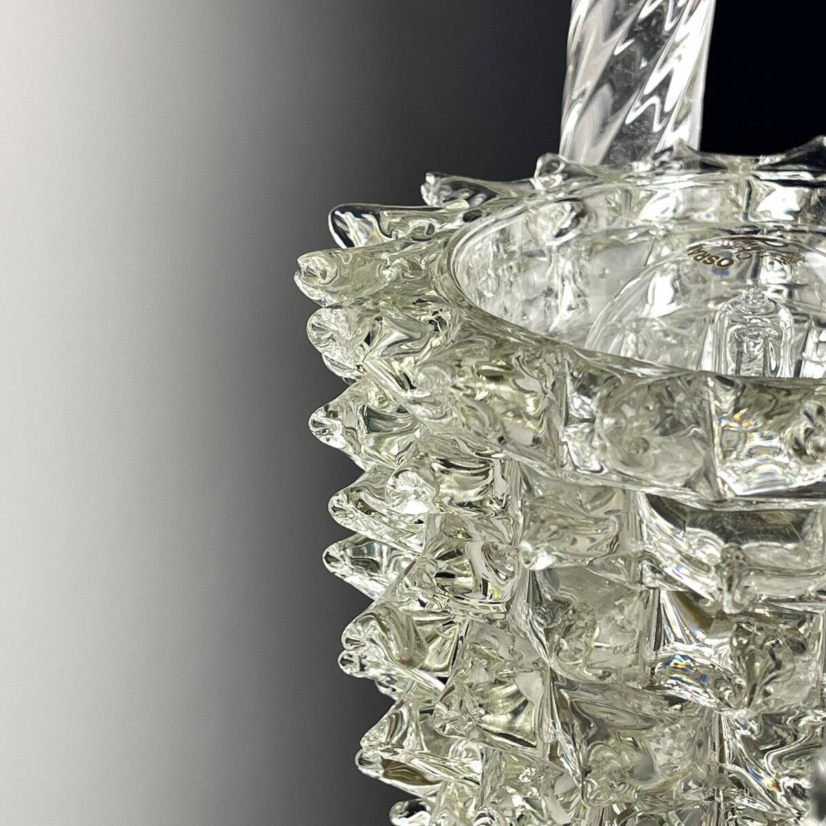 Lustre Lyre Murano by Ercole Barovier for Barovier and Toso, 1940s.