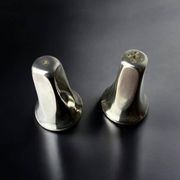 Retro-futurist faceted salt & pepper shakers, Italy, 1970s