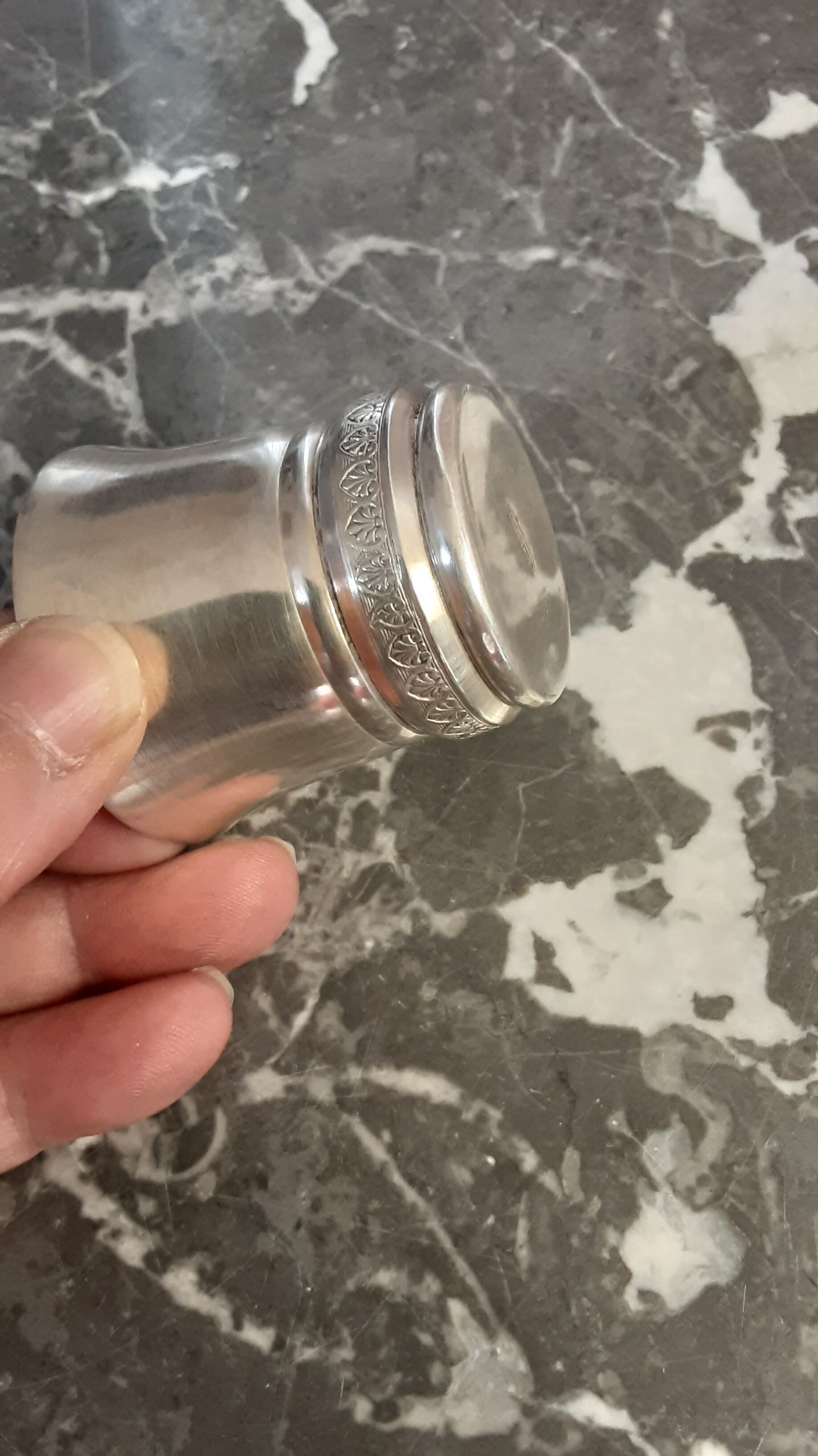 Set timpani and silver coquetier Gulden - vintage