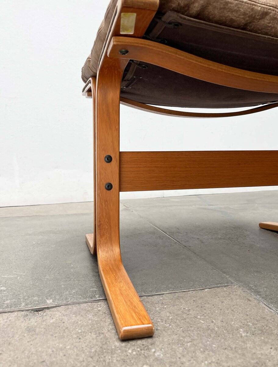 Modern Mid-Century Norwegian Siesta Pouf in Leather by Ingmar Relling for Westnofa, 1960s