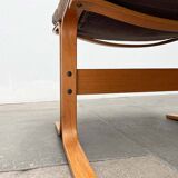 Modern Mid-Century Norwegian Siesta Pouf in Leather by Ingmar Relling for Westnofa, 1960s