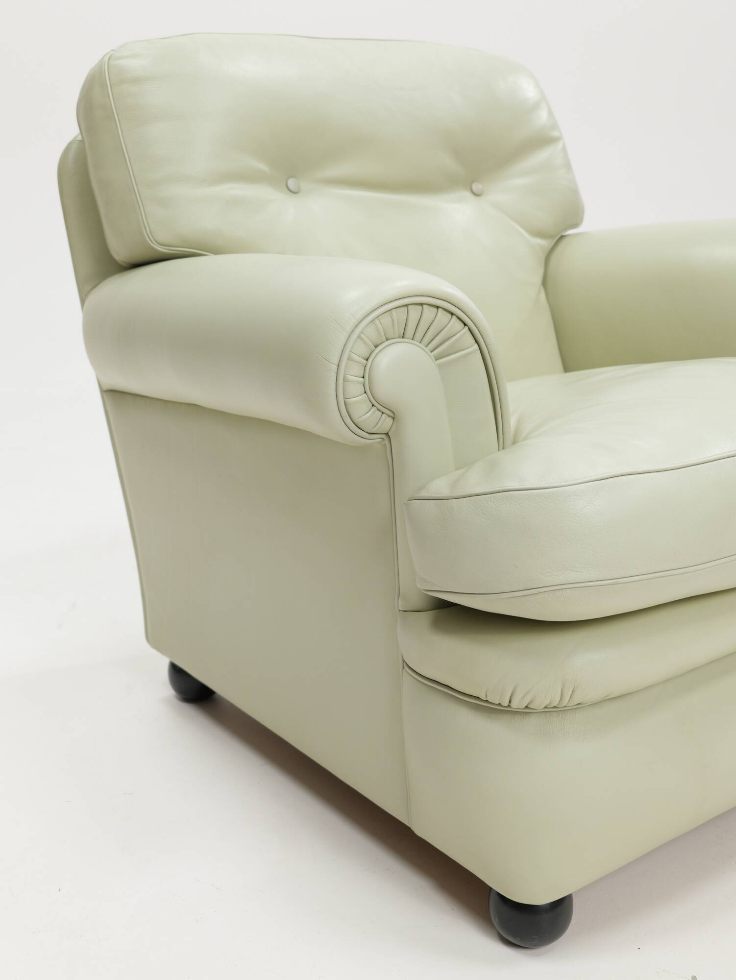 Poltrona Frau 'Dream B' armchair and ottoman, Italy, 1980s