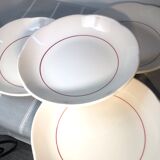 Hollow plates and vintage dessert Cream Raspberry Line