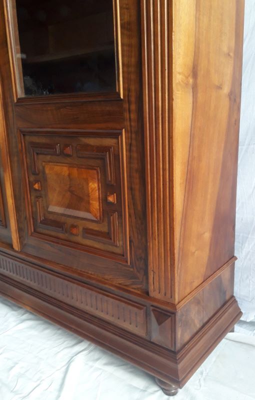 Bookcase showcase walnut end XIX