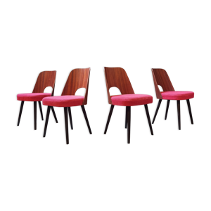 Serie de 4 chaises bois