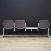 Grey aluminium bench, Danish design, 1960s, production: Denmark
