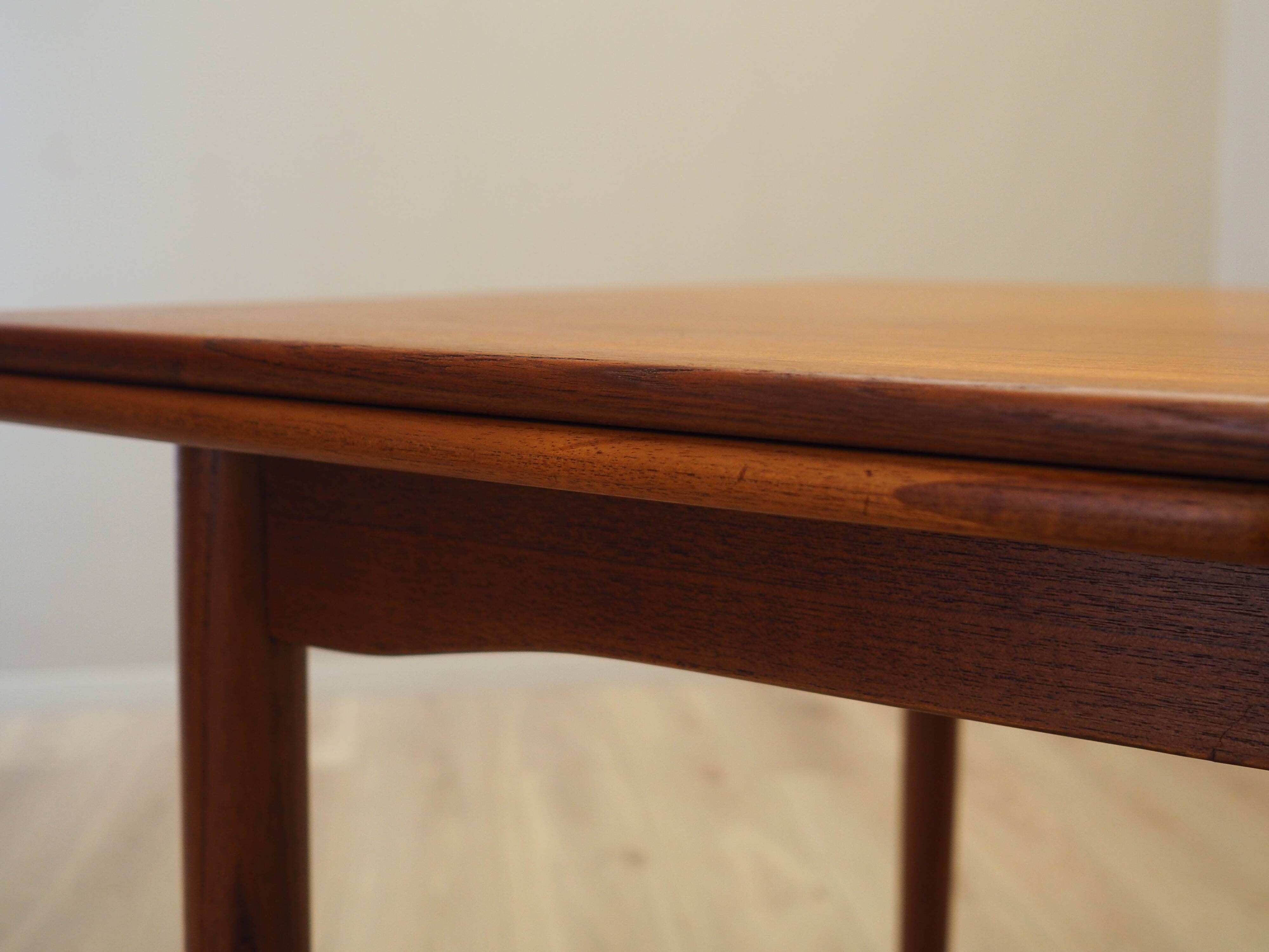 Teak table, Danish design, 1970s, manufactured in Denmark