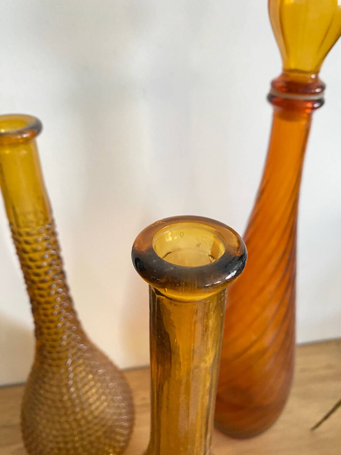 Carafe Empoli ambre vintage