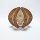 Scandinavian design pendant lampshade 70s 1970s vintage in wood and wire