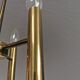 Chandelier with 3 light sources, made of metal and brass. 1960-70s