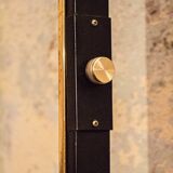 Lampada da terra alogena in ottone Italia Anni '70