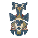 Painted terracotta wall mask