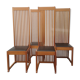 Lot de 4 chaises modèle Robie 1 de Frank Lloyd Wright pour Cassina 1990