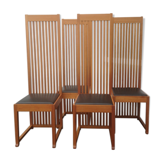 Set of 4 chairs model Robie 1 of Frank Lloyd Wright for Cassina