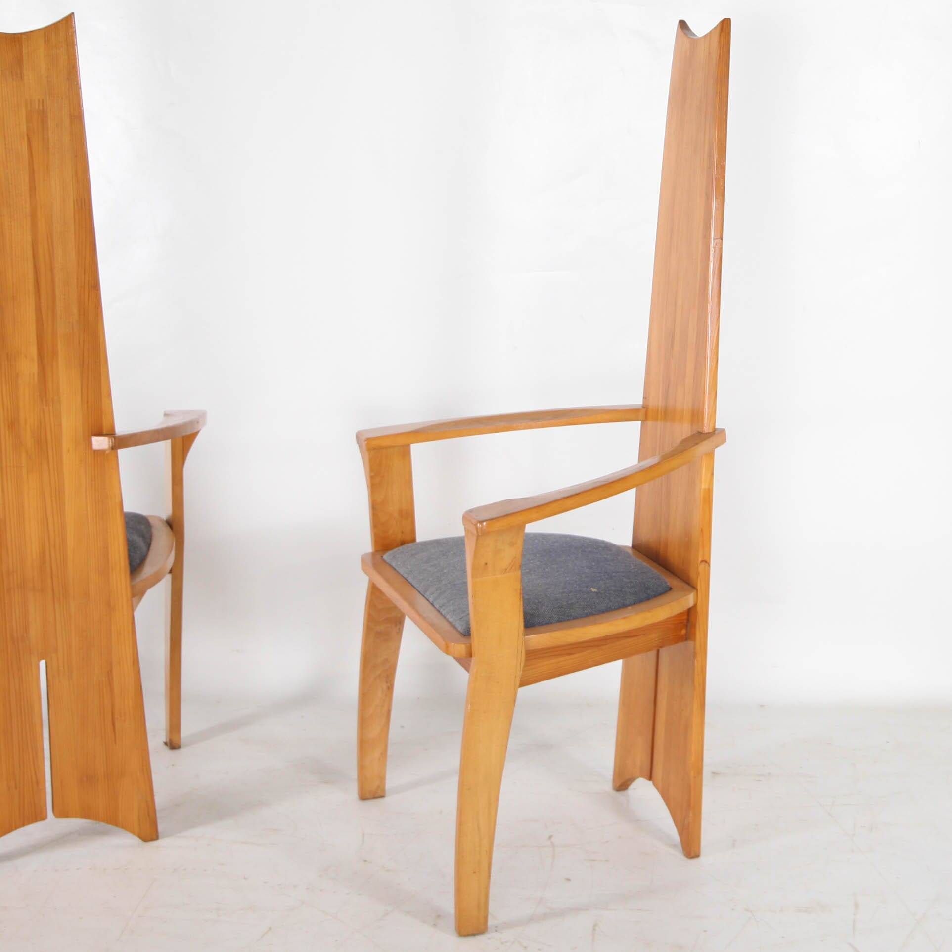 Pair of Japanese armchairs