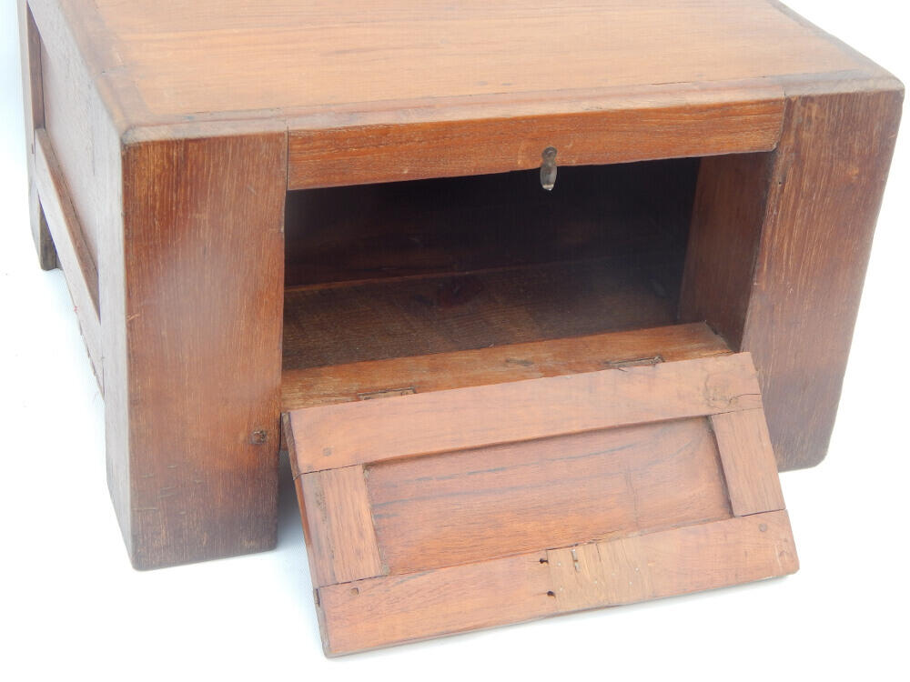 Business merchant 1 drawer table teak wood