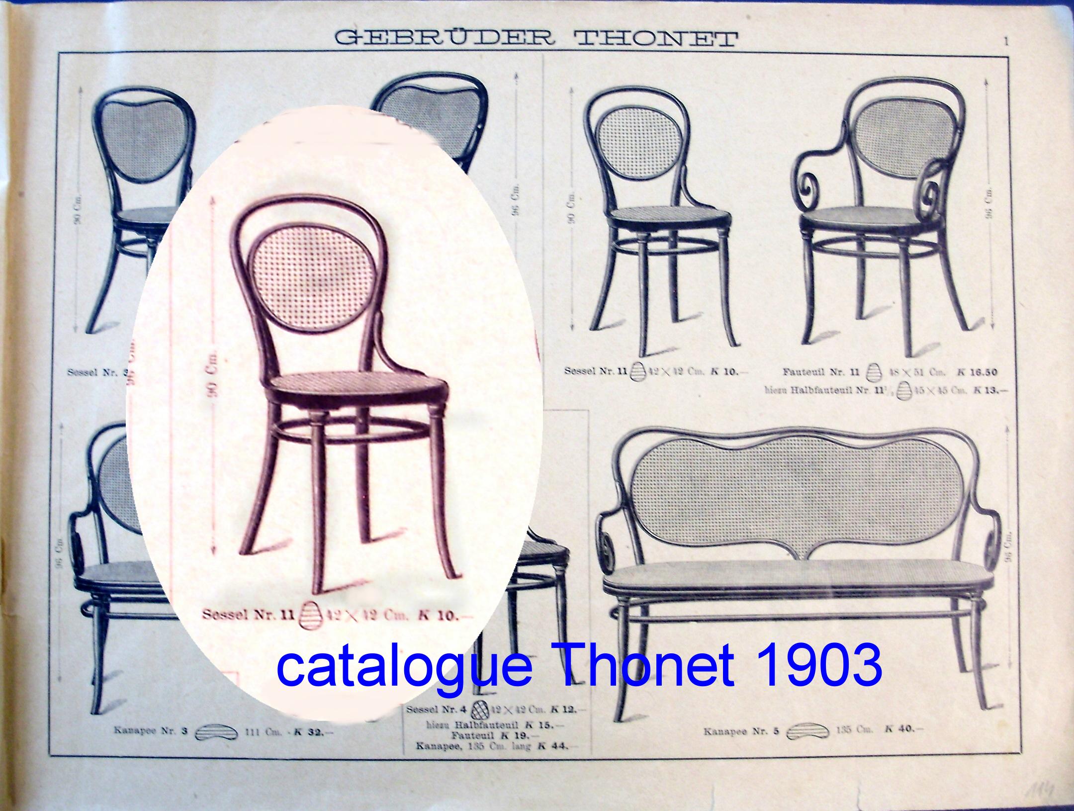 Thonet chair n°11 around 1890 new cannage, luxury model